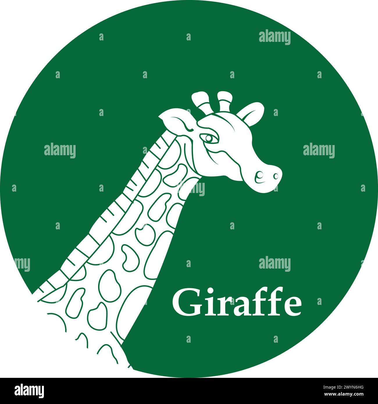 Conception d'illustration vectorielle de logo girafe Illustration de Vecteur
