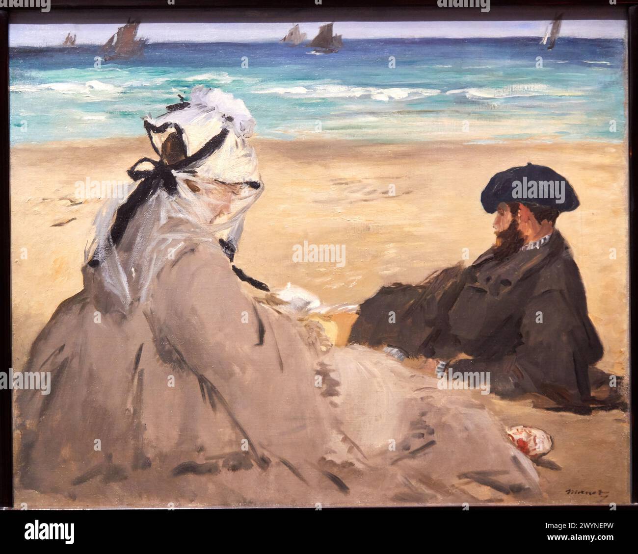 'Sur la plage', 1873, Édouard Manet, Musée d'Orsay, Paris, France, Europe. Banque D'Images