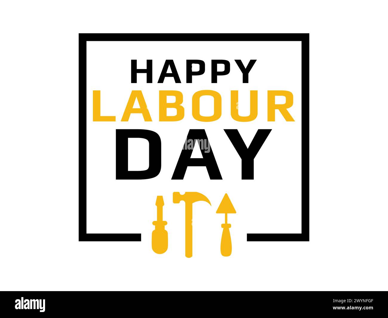 Bonne illustration vectorielle de la fête du travail 1er mai conception vectorielle de la fête du travail pour célébrer la journée internationale avec la typographie et l'équipement Illustration de Vecteur