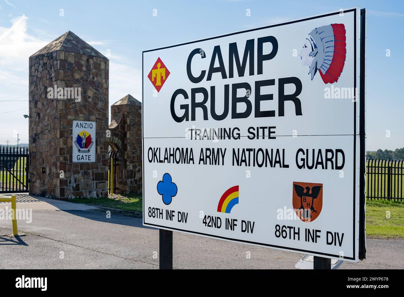 Camp Gruber site d'entraînement pour la Garde nationale de l'armée de l'Oklahoma près de Braggs, Oklahoma. (ÉTATS-UNIS) Banque D'Images