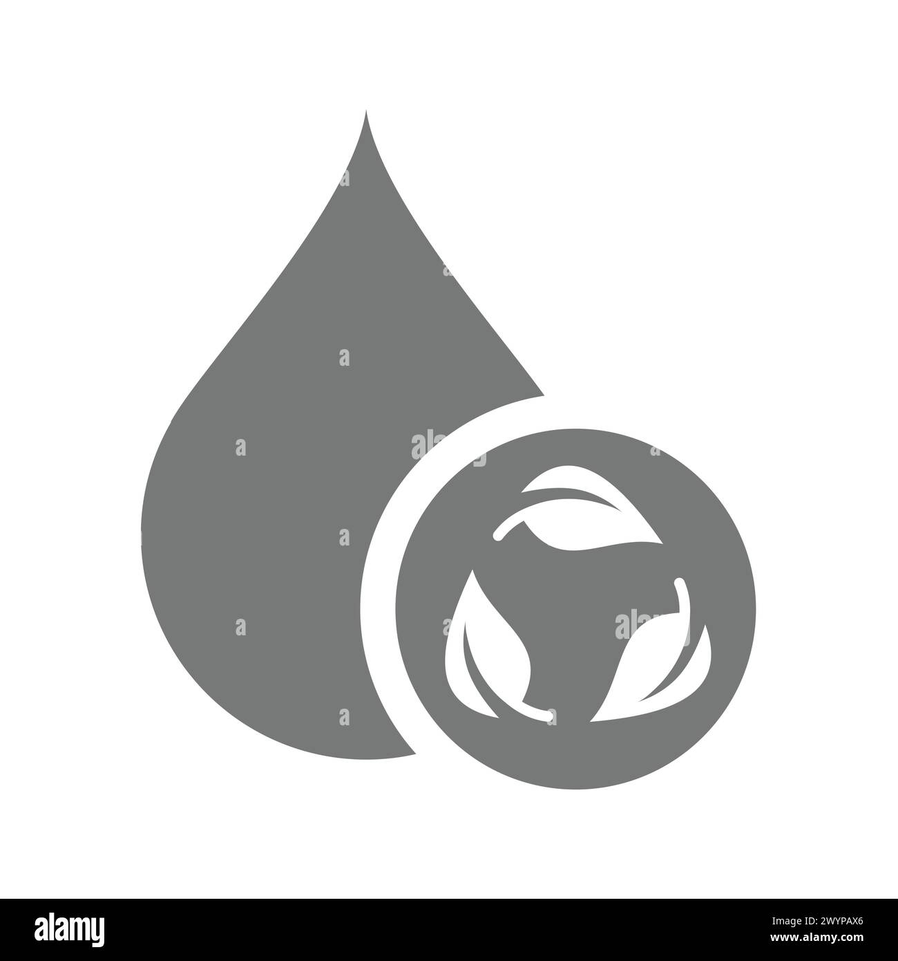 Icône de vecteur eau propre. Goutte d'eau et symbole recyclé. Illustration de Vecteur