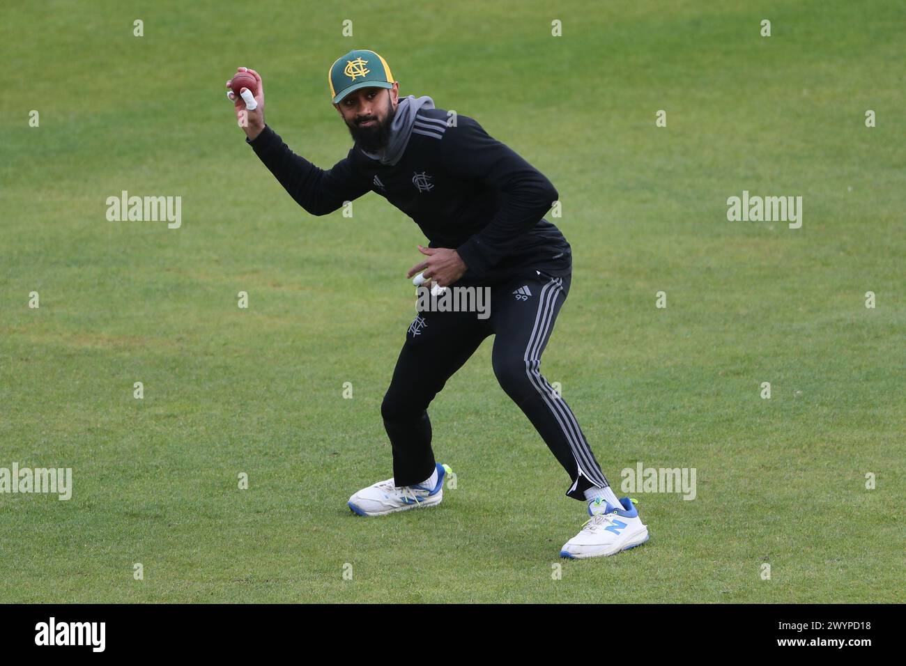 Haseeb Hameed du Nottinghamshire lors du Nottinghamshire CCC vs Essex CCC, Vitality County Championship Division 1 Cricket à Trent Bridge le 7 avril Banque D'Images