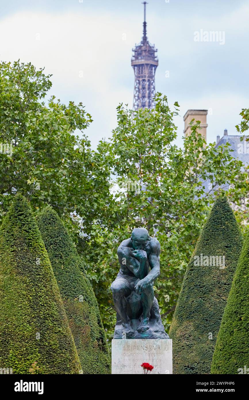 Le penseur, Auguste Rodin, Musée Rodin. Paris. France Banque D'Images