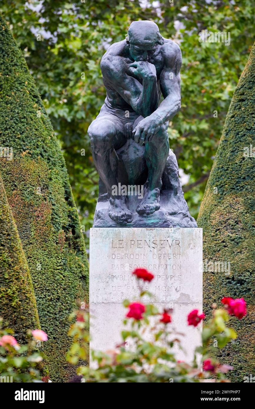 Le penseur, Auguste Rodin, Musée Rodin. Paris. France Banque D'Images