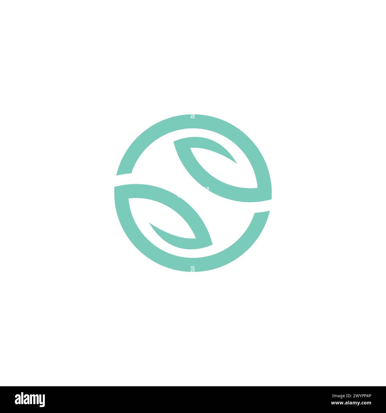 Logo cercle S, logo nature S, logo feuille S, vecteur nature feuille Illustration de Vecteur