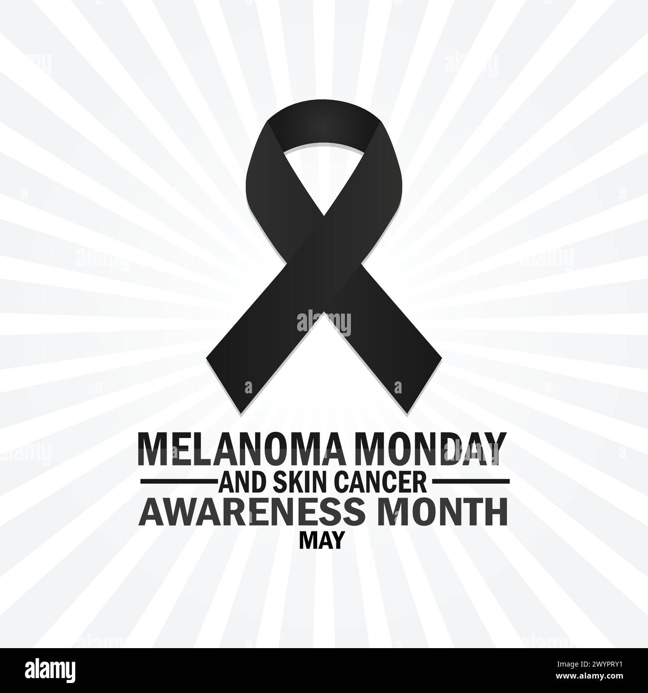 Mélanome lundi et mois de sensibilisation au cancer de la peau mai. Concept de vacances. Modèle pour fond, bannière, carte, affiche avec inscription de texte. Vecteur Illustration de Vecteur