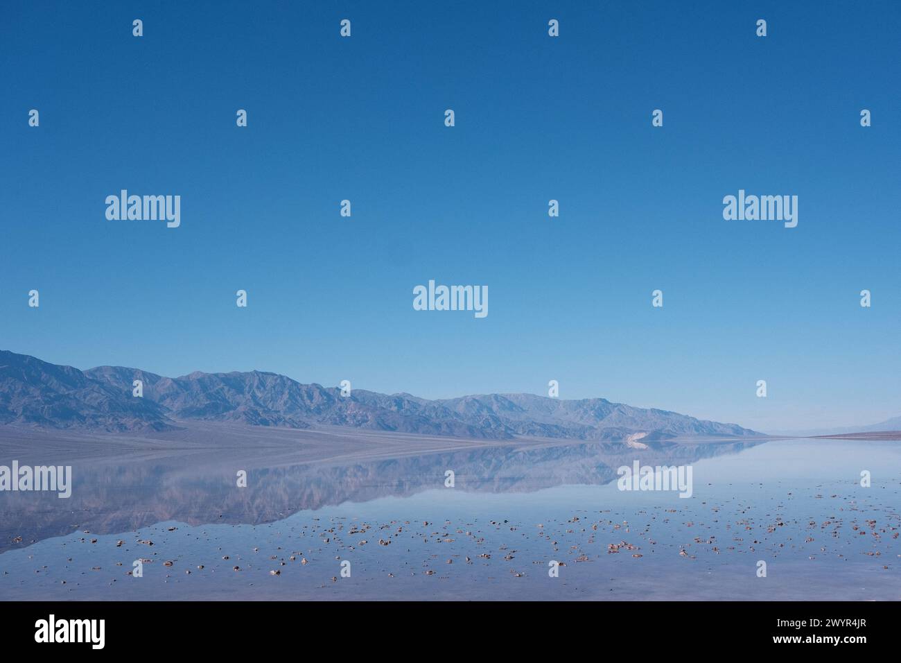 Le lac réémerge au bassin Badwater dans la vallée de la mort Banque D'Images