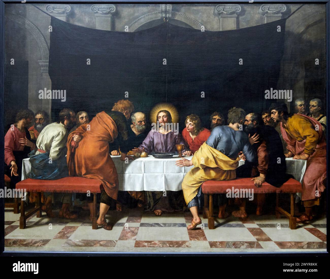 'La Cène, du dernier repas de Jésus Christ avec ses disciples', 1618, Frans II Pourbus, Musée du Louvre, Paris, France, Europe. Banque D'Images