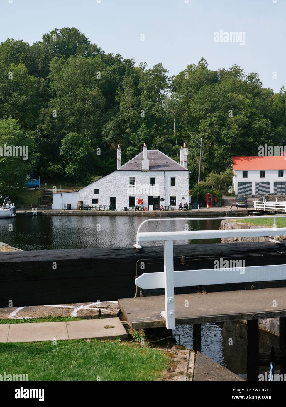 Crinan Coffee Shop et bassin de canal à Crinan Knapdale Argyll & Bute Scotland UK Banque D'Images
