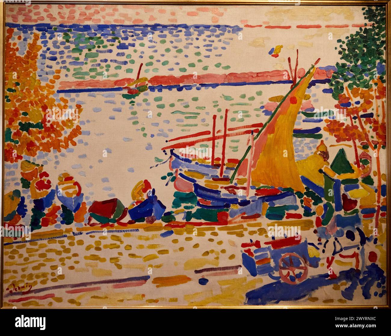 Port de Collioure, le cheval blanc, 1905, André Derain, Musée d'Art Moderne, Troyes, Champagne-Ardenne, Aube, France, Europe Banque D'Images