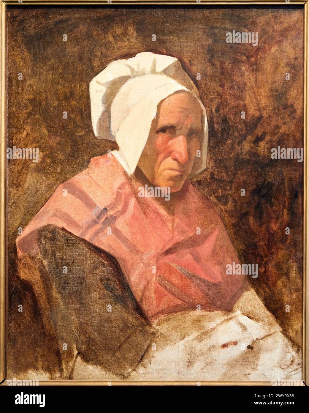 Portrait de Marie Simonet, du village de Villemoyenne (Picardie), 1836, Thomas Couture, 1815-1879, musée du Louvre, Paris, France, Europe Banque D'Images