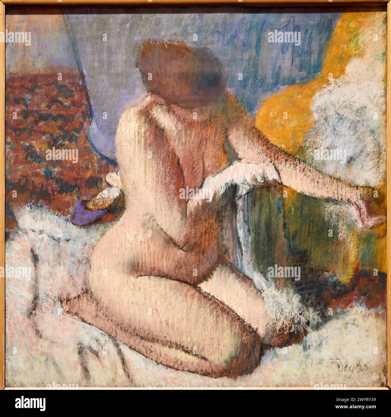 'La sortie du bain', Edgar Degas (1834-1917), Musée du Louvre, Paris, France, Europe Banque D'Images