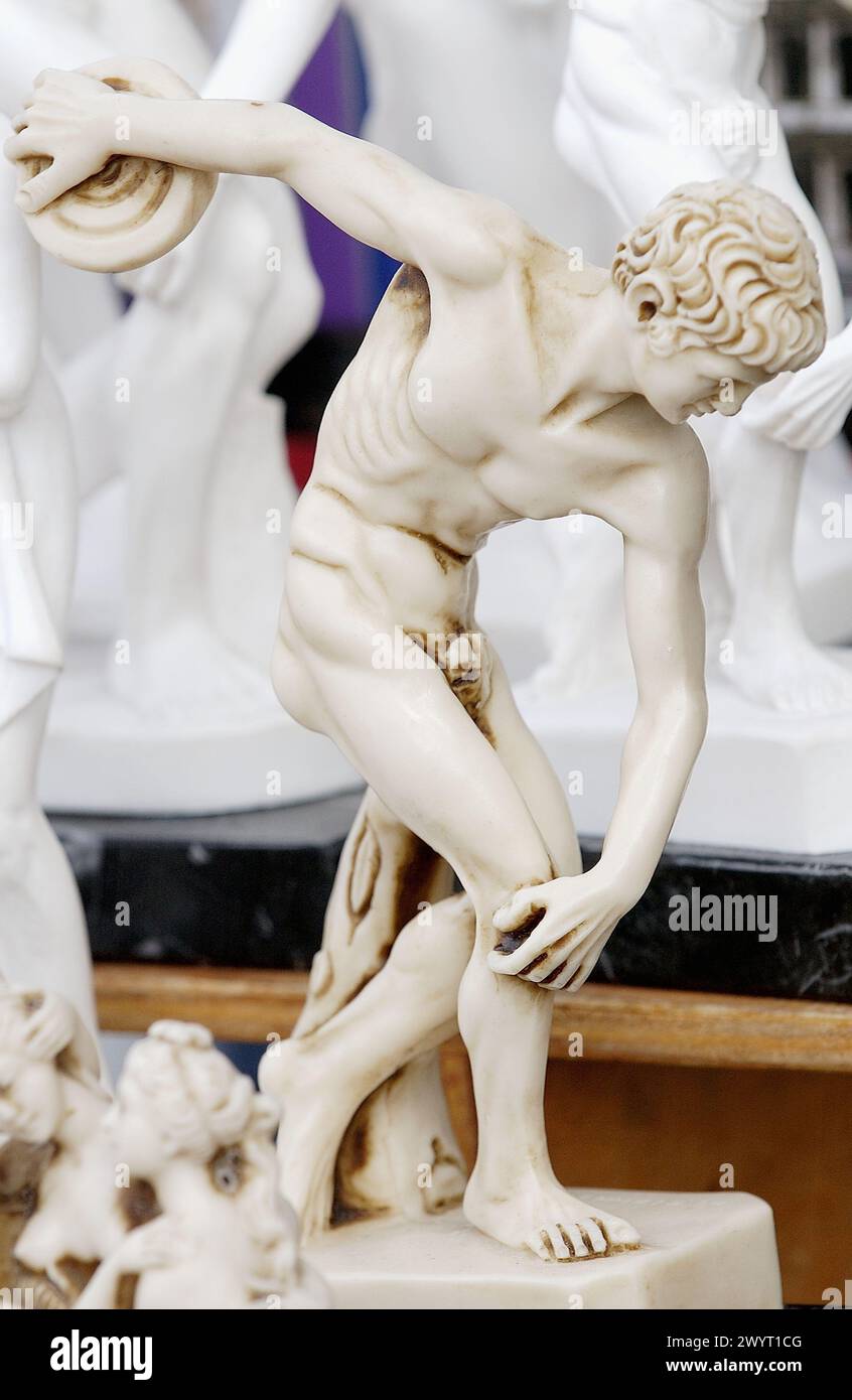 Souvenir Discobolus. Rome. Italie. Banque D'Images