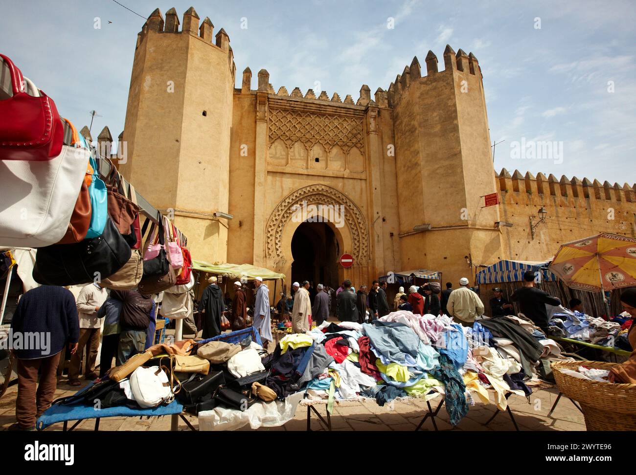 Bab Al Riadinou Ech, Fez El-Bali, Fes, Maroc. Banque D'Images