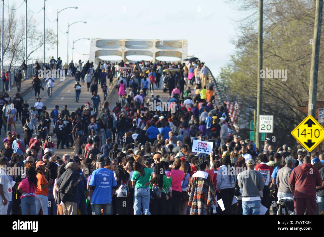 Bloody Sunday, Selma, Alabama 59e anniversaire droits de vote BLM Banque D'Images