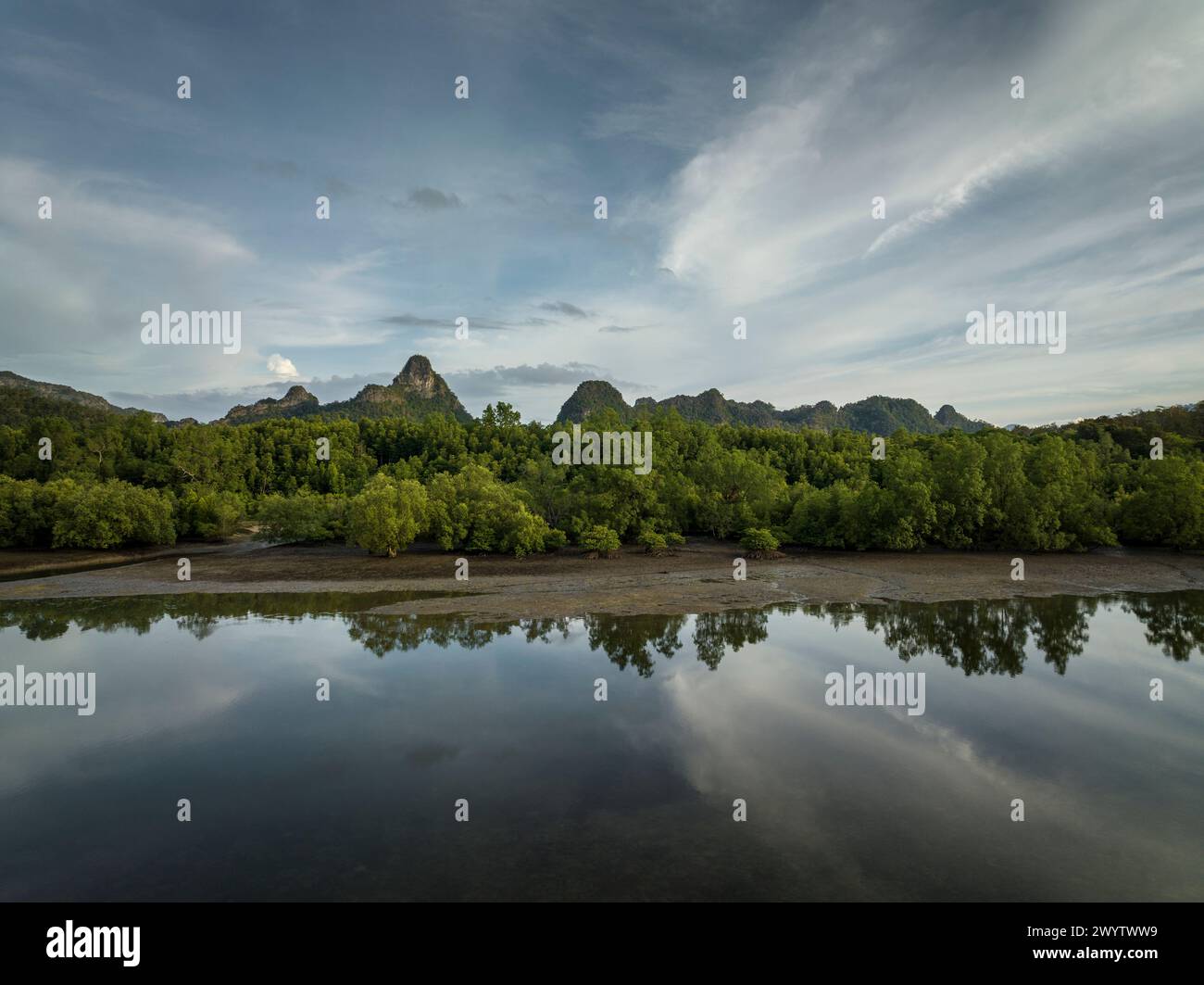 Vue aérienne de Pulau Langkawi, Kedah, Malaisie, Asie Banque D'Images