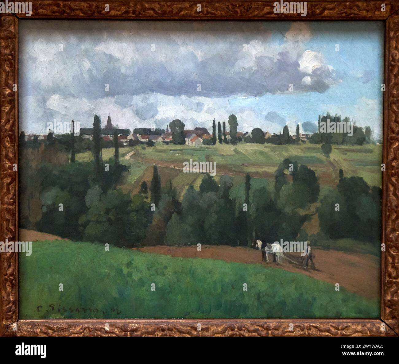 Paysage à Ennery, près de Pontoise, 1868, Camille Pissarro (1830-1903). Banque D'Images