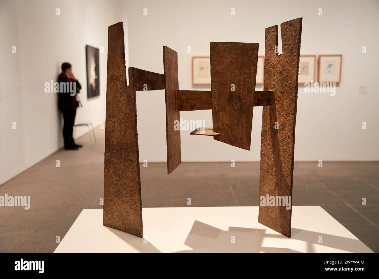 Peigne à vent I, 1952, Eduardo Chillida, Museo Nacional Centro de Arte Reina Sofia, Madrid, Espagne, Europe. Banque D'Images