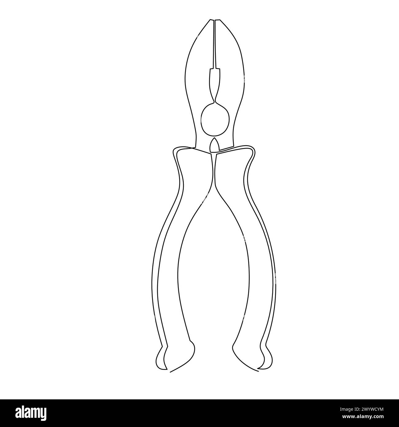 Dessin au trait continu d'un piler. Vecteur de style dessiné à la main plat simple pour outil en ingénierie et construction Illustration de Vecteur