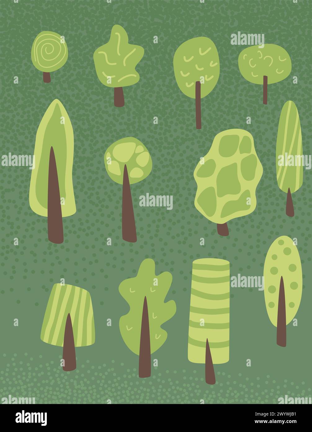 Journée nationale de la tonnelle. Paysage forestier d'été nature fond. Modèle de bannière abstrait avec des arbres. Carte avec décoration d'environnement naturel. Vecteur fl Illustration de Vecteur