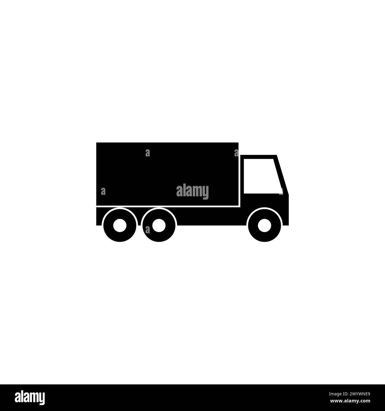 Icône de vecteur plat de camion poubelle. Symbole solide simple isolé sur fond blanc Illustration de Vecteur