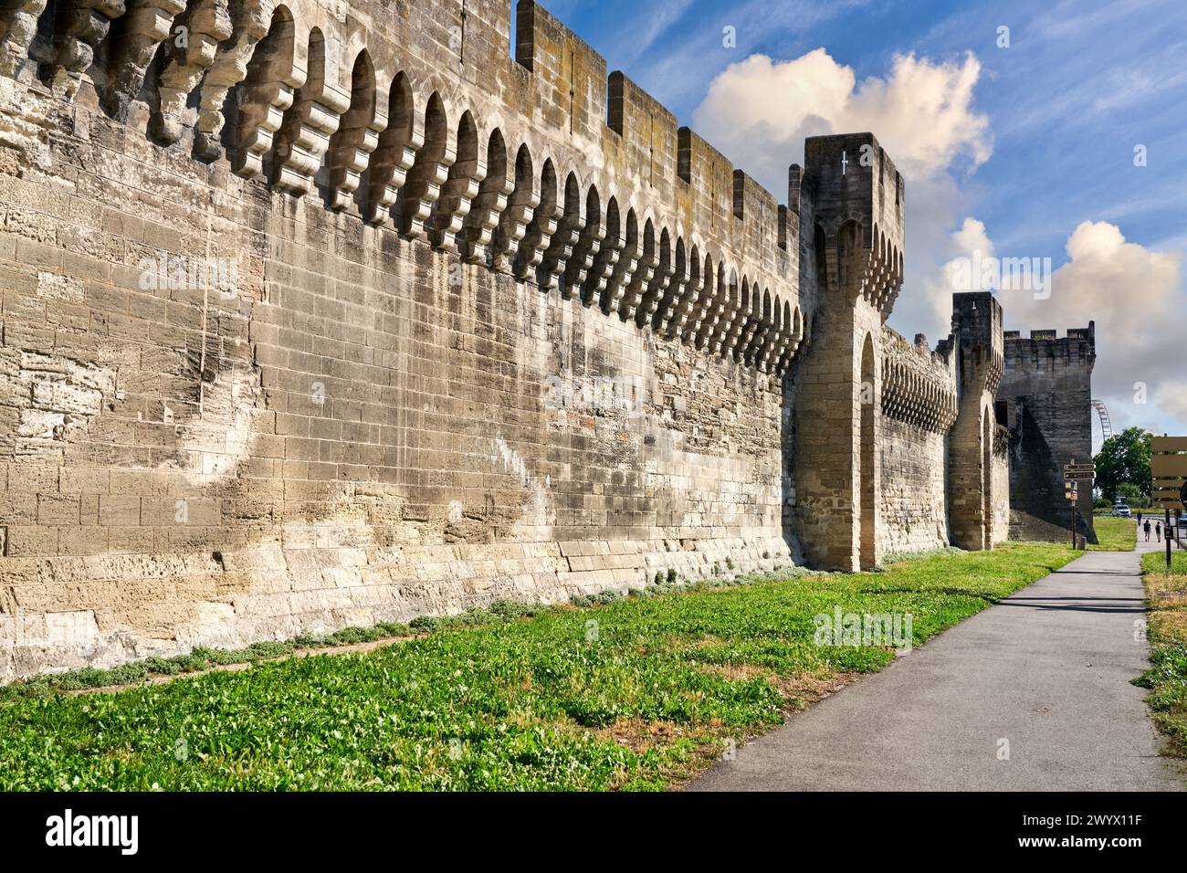 Centro histórico, Muralla Medieval, Avignon, Vaucluse, Provence-Alpes-Côte dAzur, France, Europe. Banque D'Images