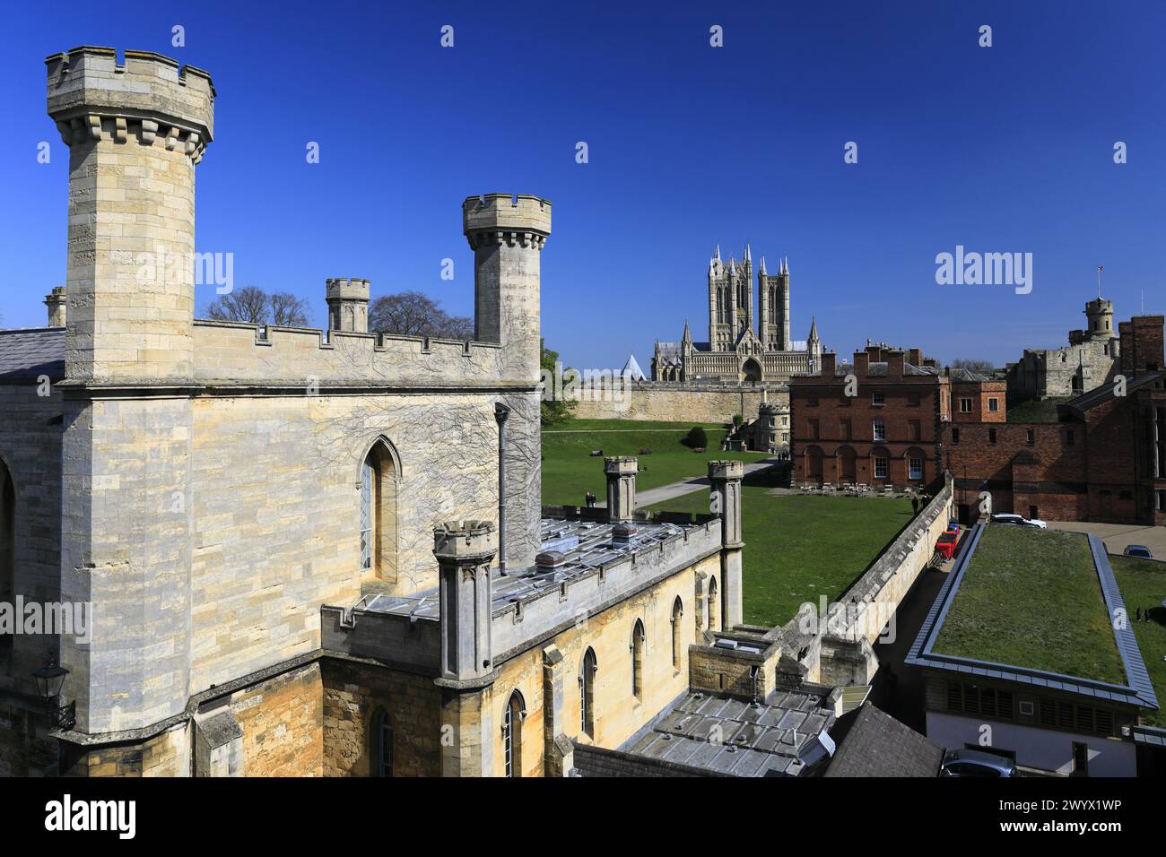 Palais de justice du château de Lincoln, Lincoln City, comté de Lincolnshire, Angleterre, Royaume-Uni Banque D'Images