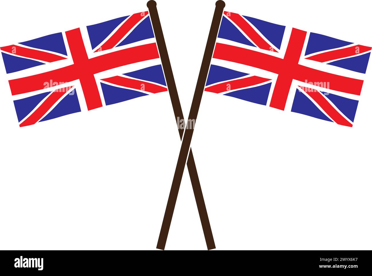 Conception d'illustration vectorielle d'icône de drapeau britannique Illustration de Vecteur