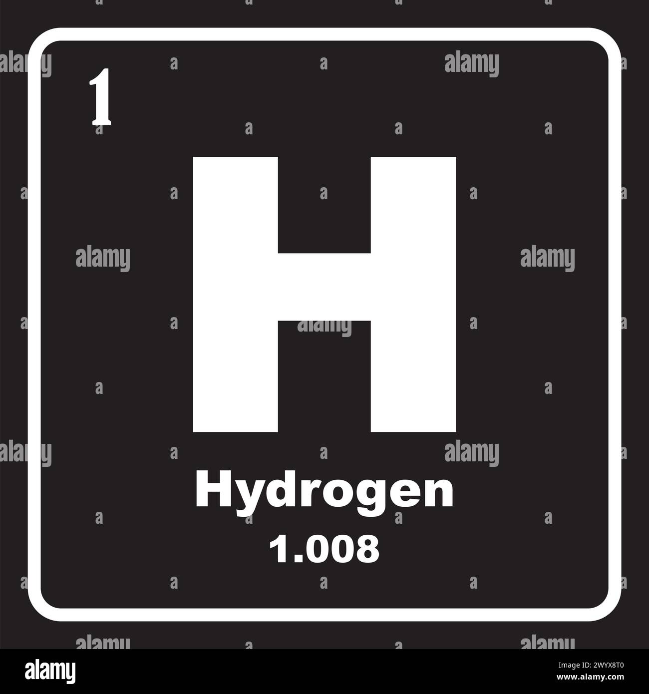 Icône d'élément hydrogène, conception de symbole d'illustration vectorielle Illustration de Vecteur
