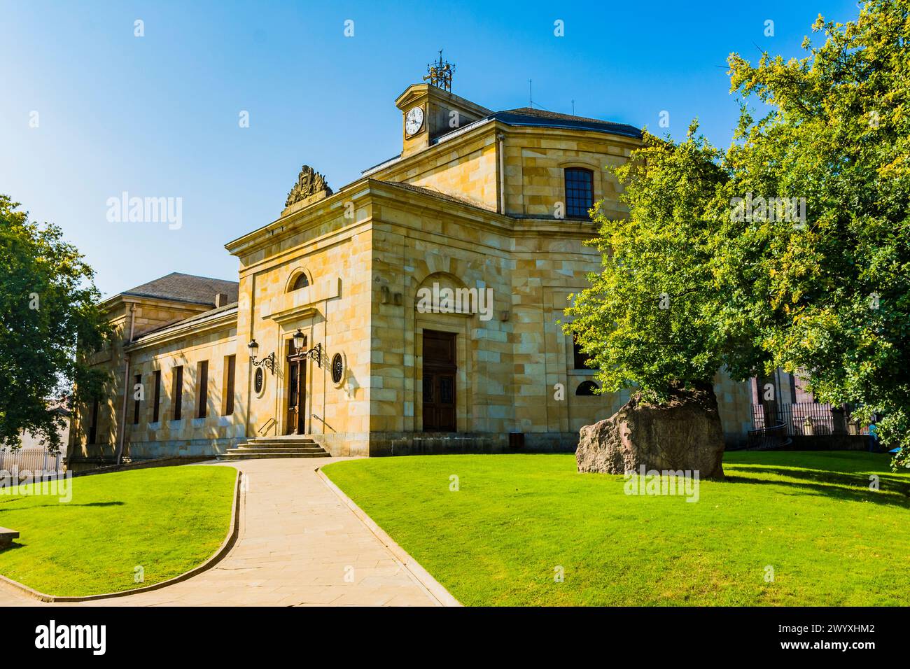 La Maison de l'Assemblée Gernika abrite le parlement historique de Vizcaya. Casa de Juntas de Guernica - Maison de l'Assemblée de Gernika. Guernica y Luno, Banque D'Images