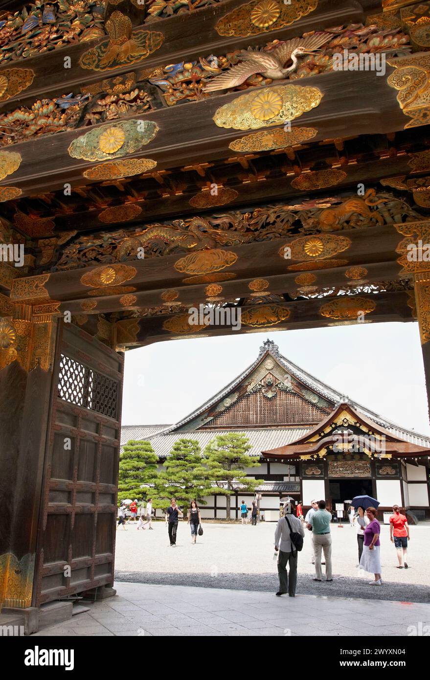 Karamon Gate, Château de Nijō, Palais Ninomaru, Kyoto, Japon. Banque D'Images