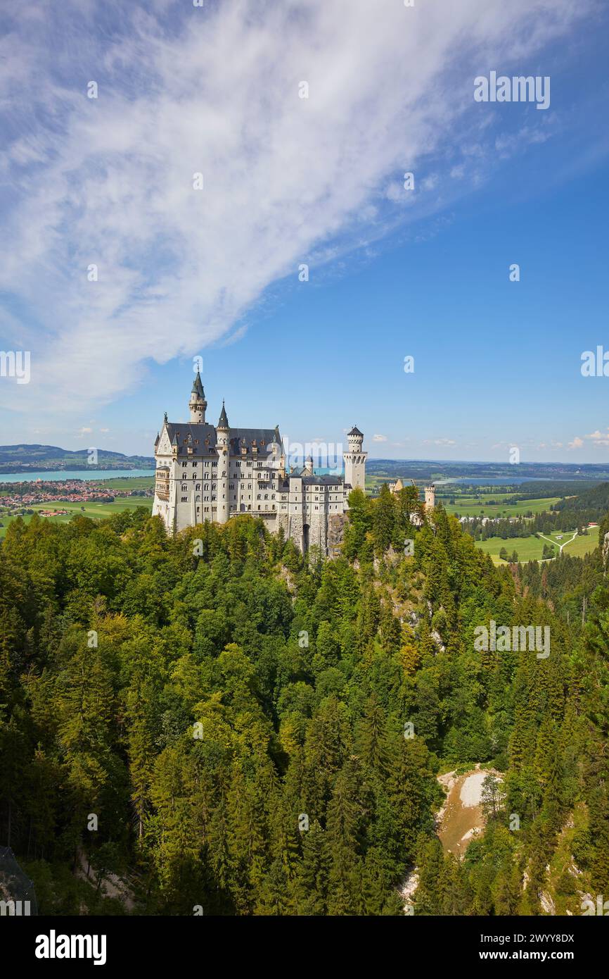 Le château de Neuschwanstein en Bavière, Allemagne Banque D'Images