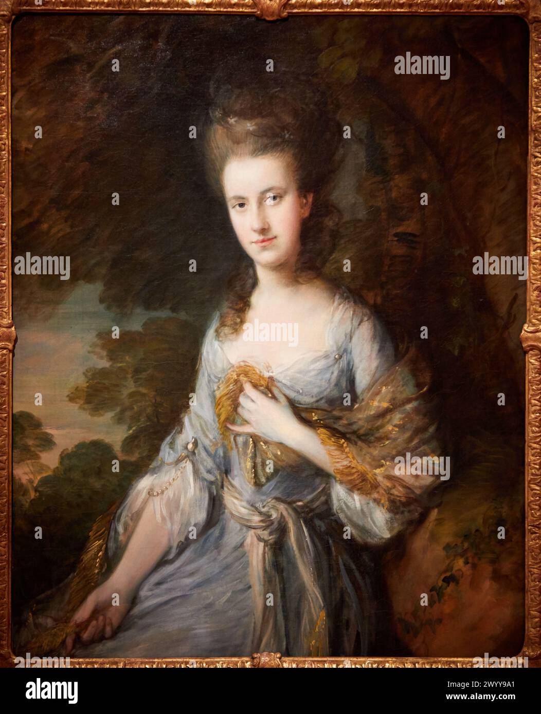 Portrait de Sarah Buxton, 1776-1777, Thomas Gainsborough, Musée Thyssen Bornemisza, Madrid, Espagne, Europe. Banque D'Images