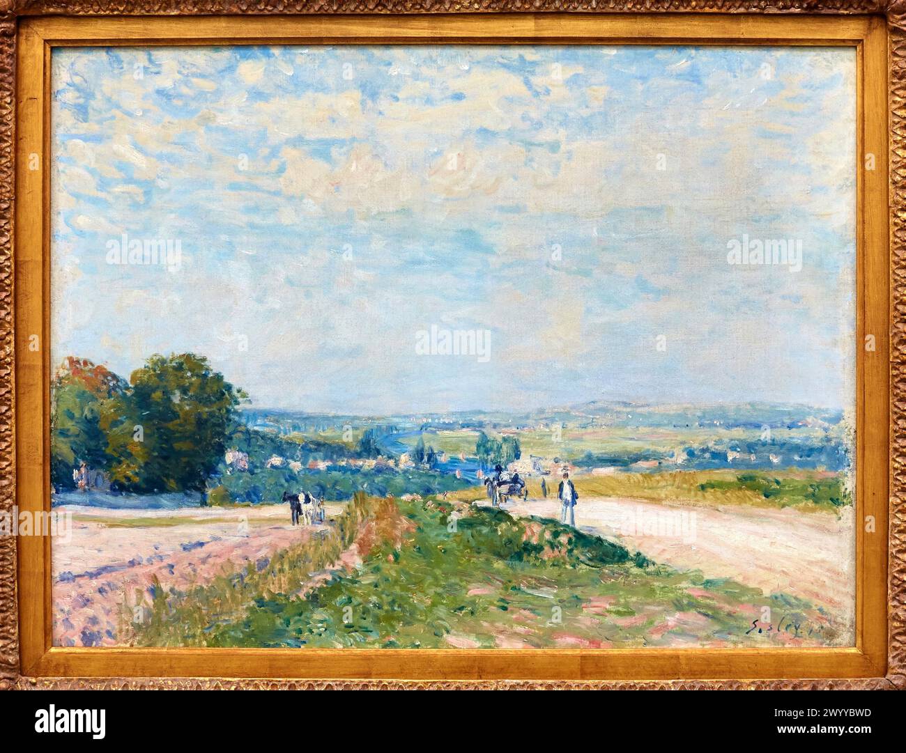 'La route de Montbuisson à Louveciennes', 1875 (huile sur toile), Sisley, Alfred (1839-99), Musée de LOrangerie, Tuileries, Paris, France. Banque D'Images