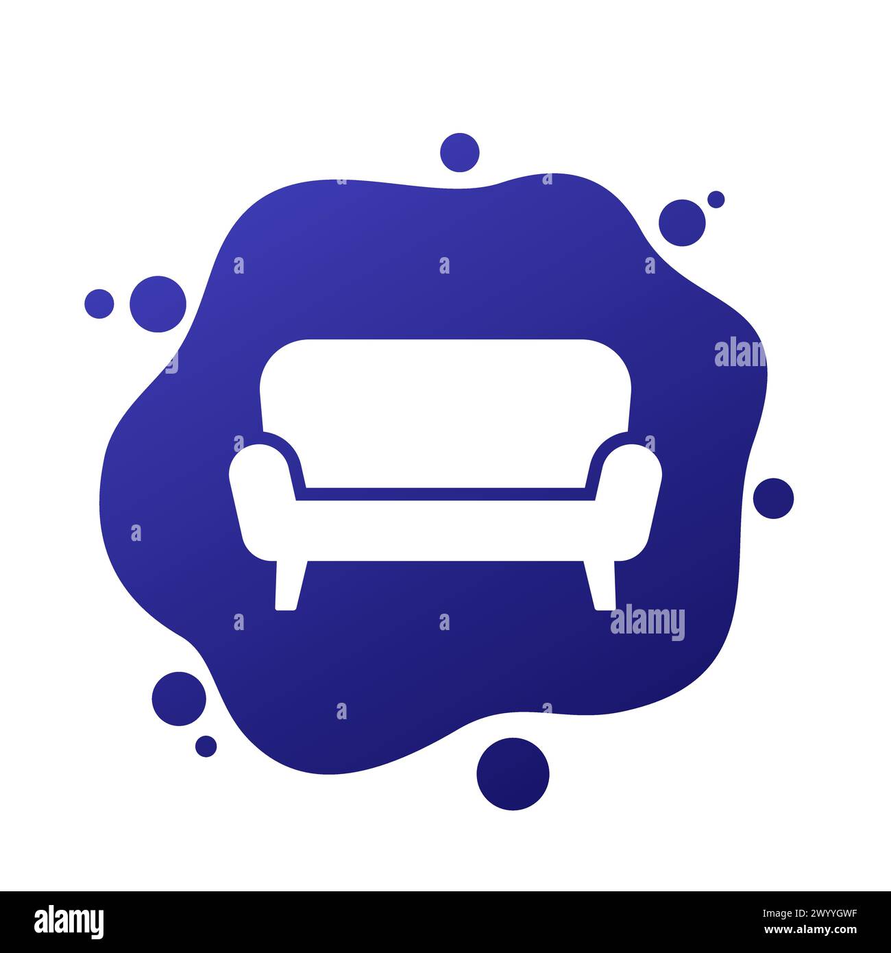 canapé, icône de canapé, conception vectorielle Illustration de Vecteur