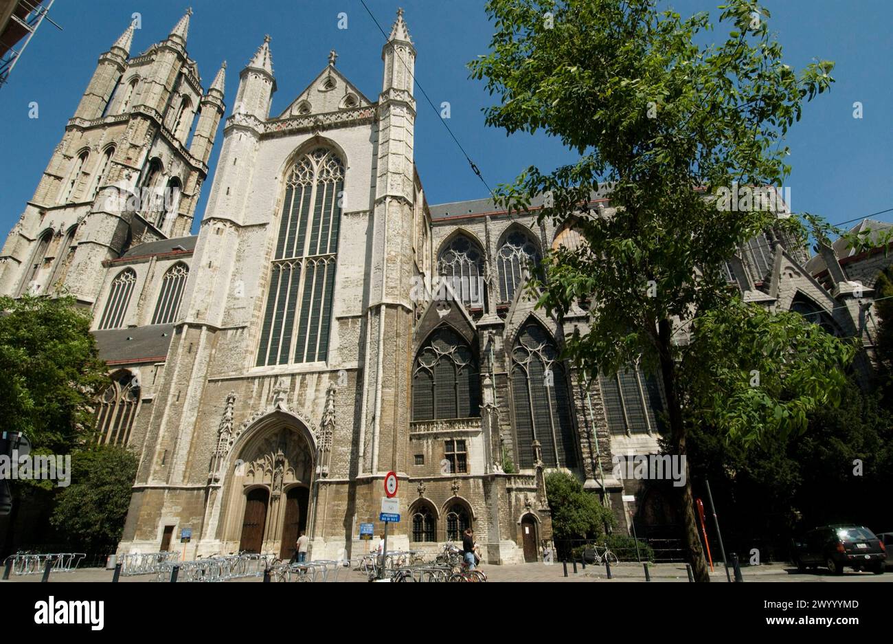 Cathédrale Saint-Bavon (Sint-Baafskathedraal). Gand. Flandre, Belgique. Banque D'Images