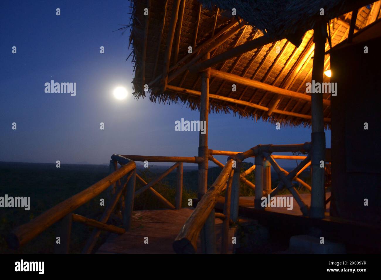 Nuit au fond du Kilimandjaro Banque D'Images