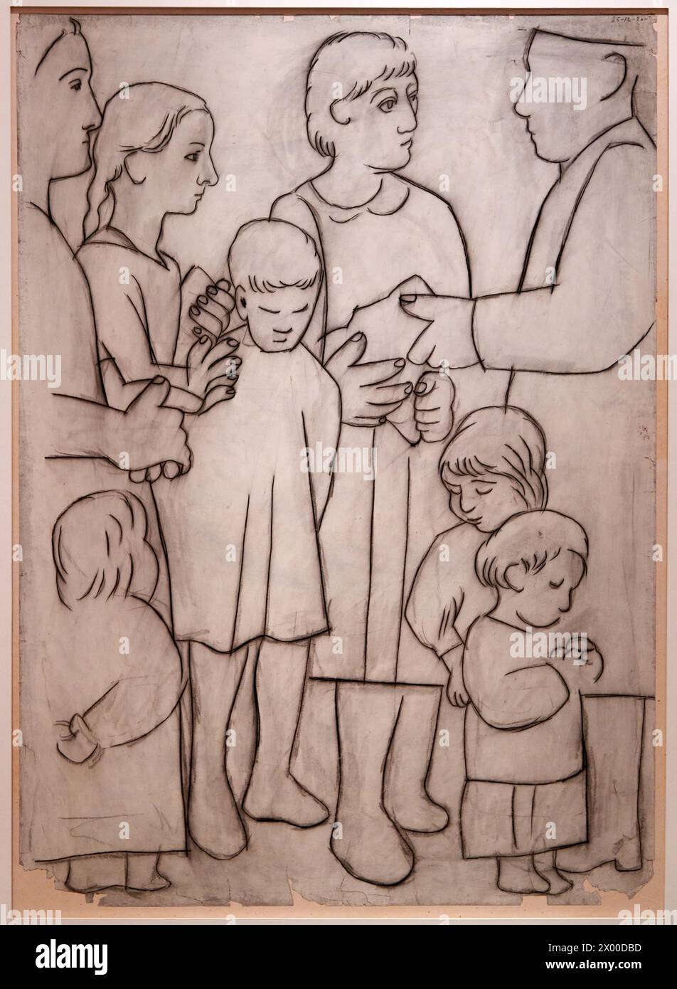 Pablo Picasso (1881-1973), la famille, París, 1920, Musée Thyssen Bornemisza, Madrid, Espagne, Europe. Banque D'Images