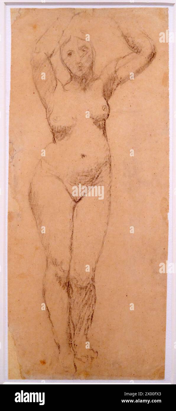 Jean Auguste Dominique Ingres, 1780 - 1867, danseuse, danseuse, 1851, musée Reina Sofia, Madrid, Espagne. Banque D'Images