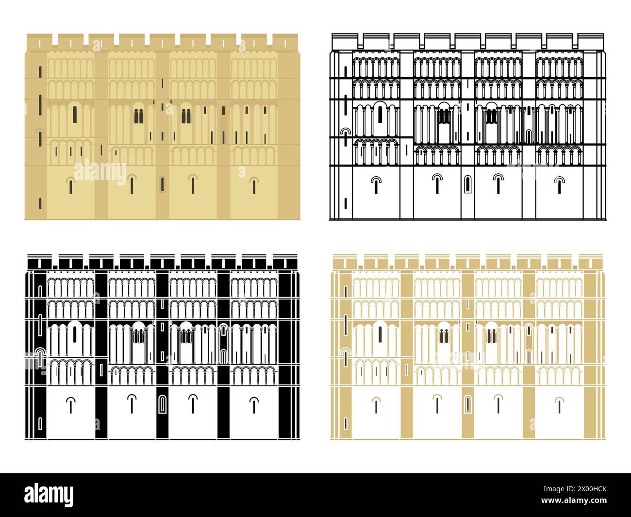 Château de Norwich à Norfolk, Royaume-Uni Illustration de Vecteur