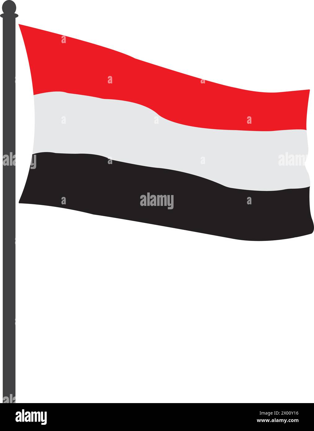 Icône de drapeau yéménite illustration vectorielle conception simple Illustration de Vecteur