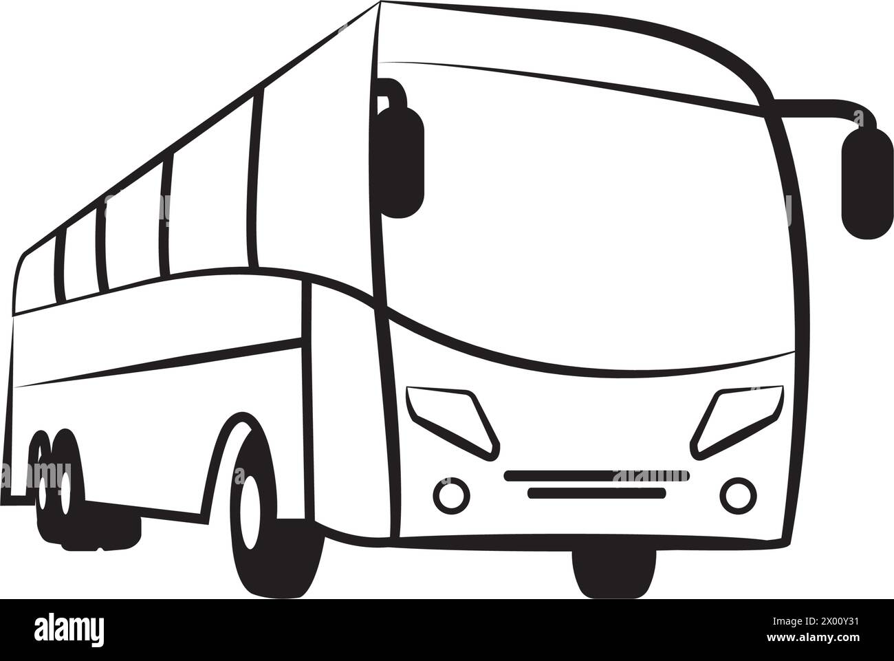 conception de logo d'illustration vectorielle d'icône de bus Illustration de Vecteur