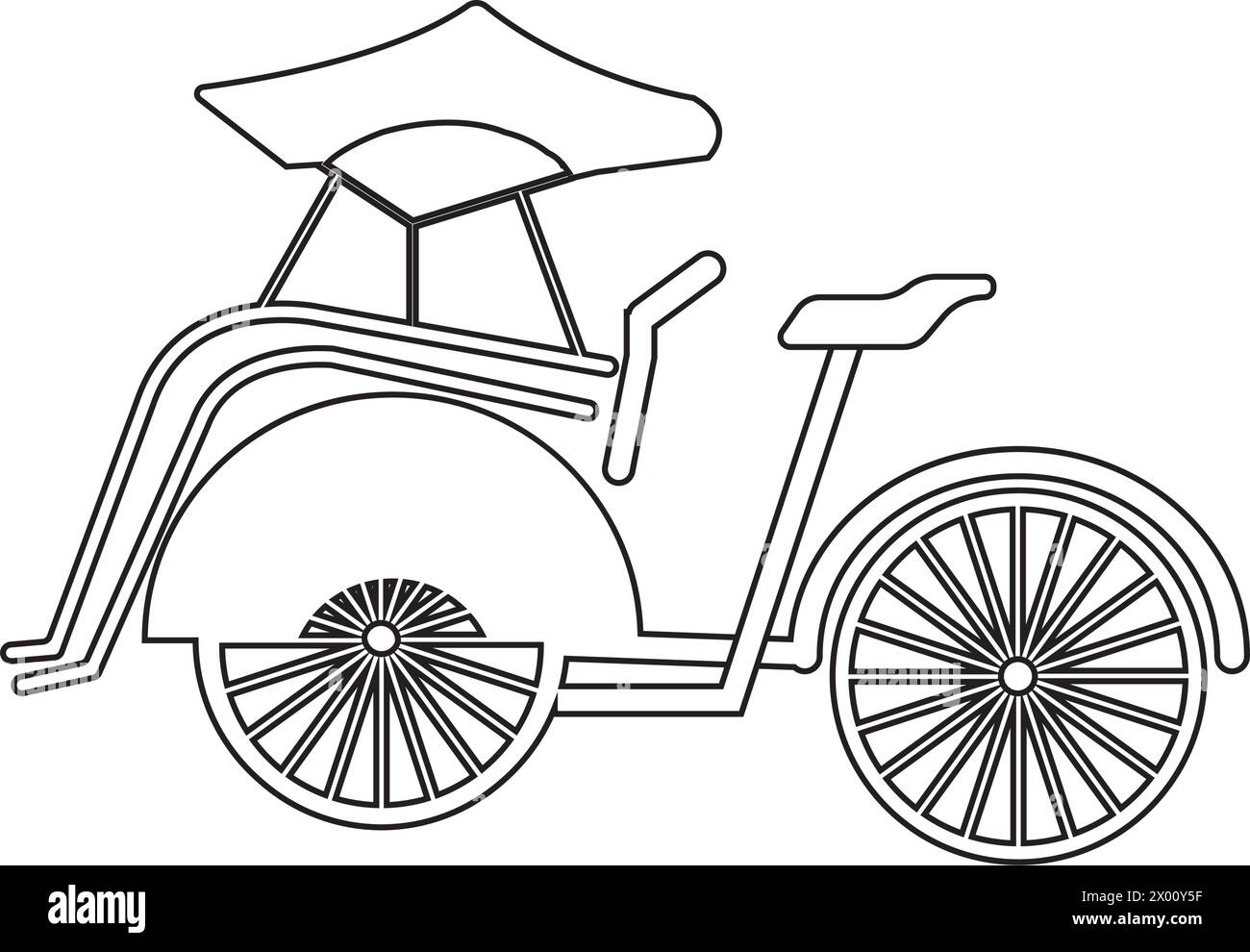 conception de symbole d'illustration vectorielle d'icône de rickshaw Illustration de Vecteur