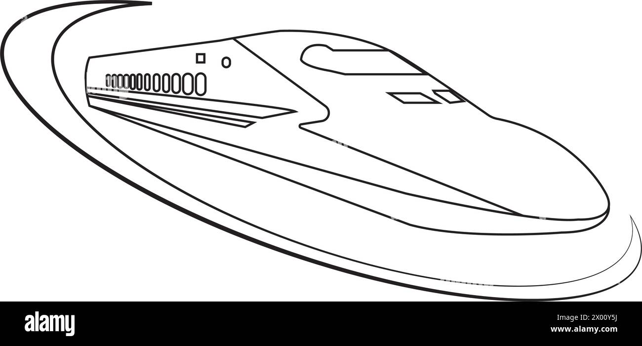 conception de symbole d'illustration vectorielle d'icône de train rapide Illustration de Vecteur