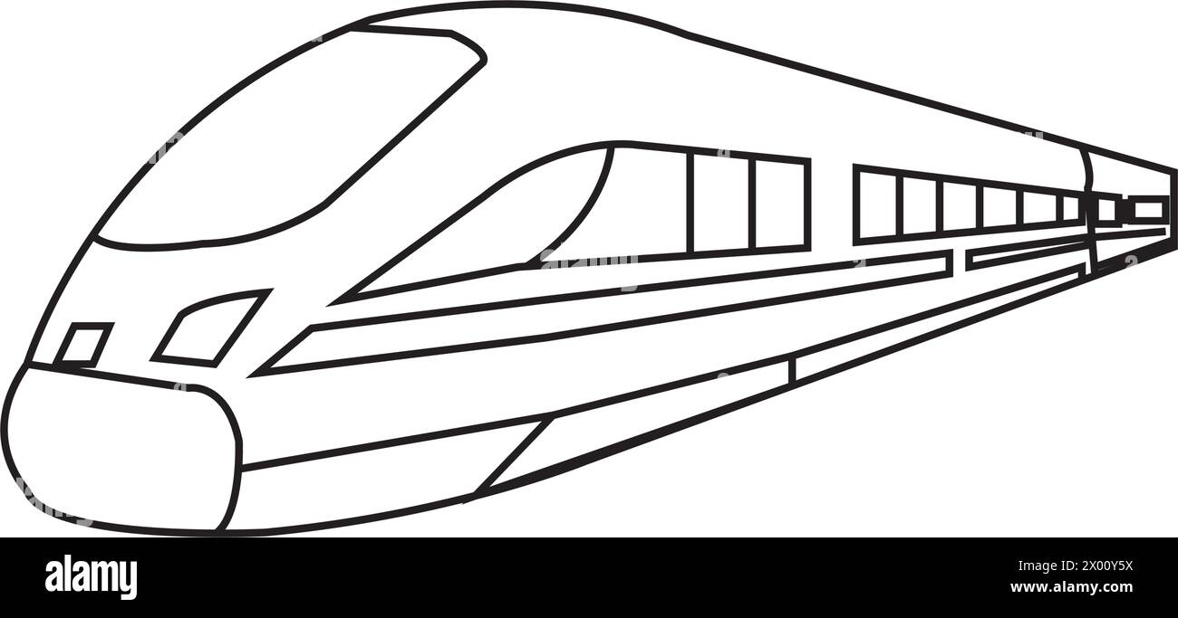 conception de symbole d'illustration vectorielle d'icône de train rapide Illustration de Vecteur