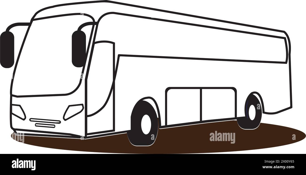 conception de logo d'illustration vectorielle d'icône de bus Illustration de Vecteur