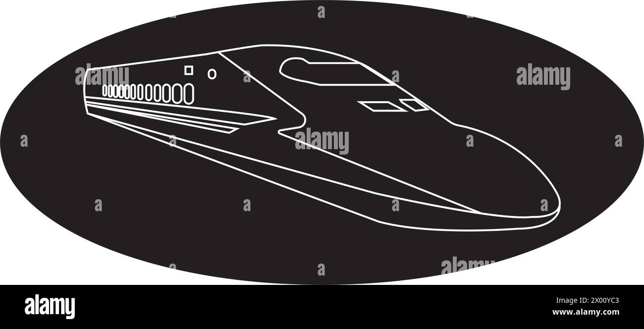 conception de symbole d'illustration vectorielle d'icône de train rapide Illustration de Vecteur