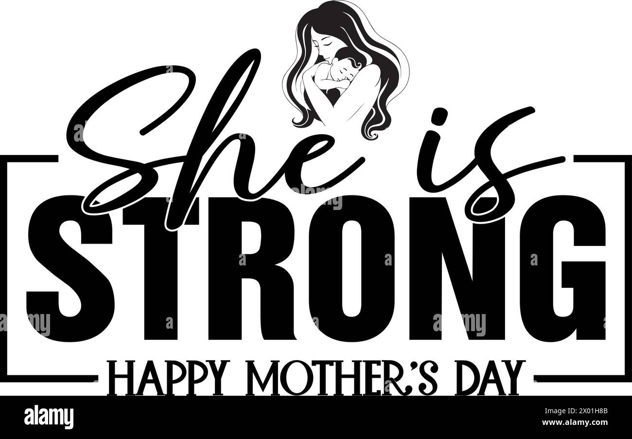 Design de T-shirt de typographie de fête des mères Illustration de Vecteur