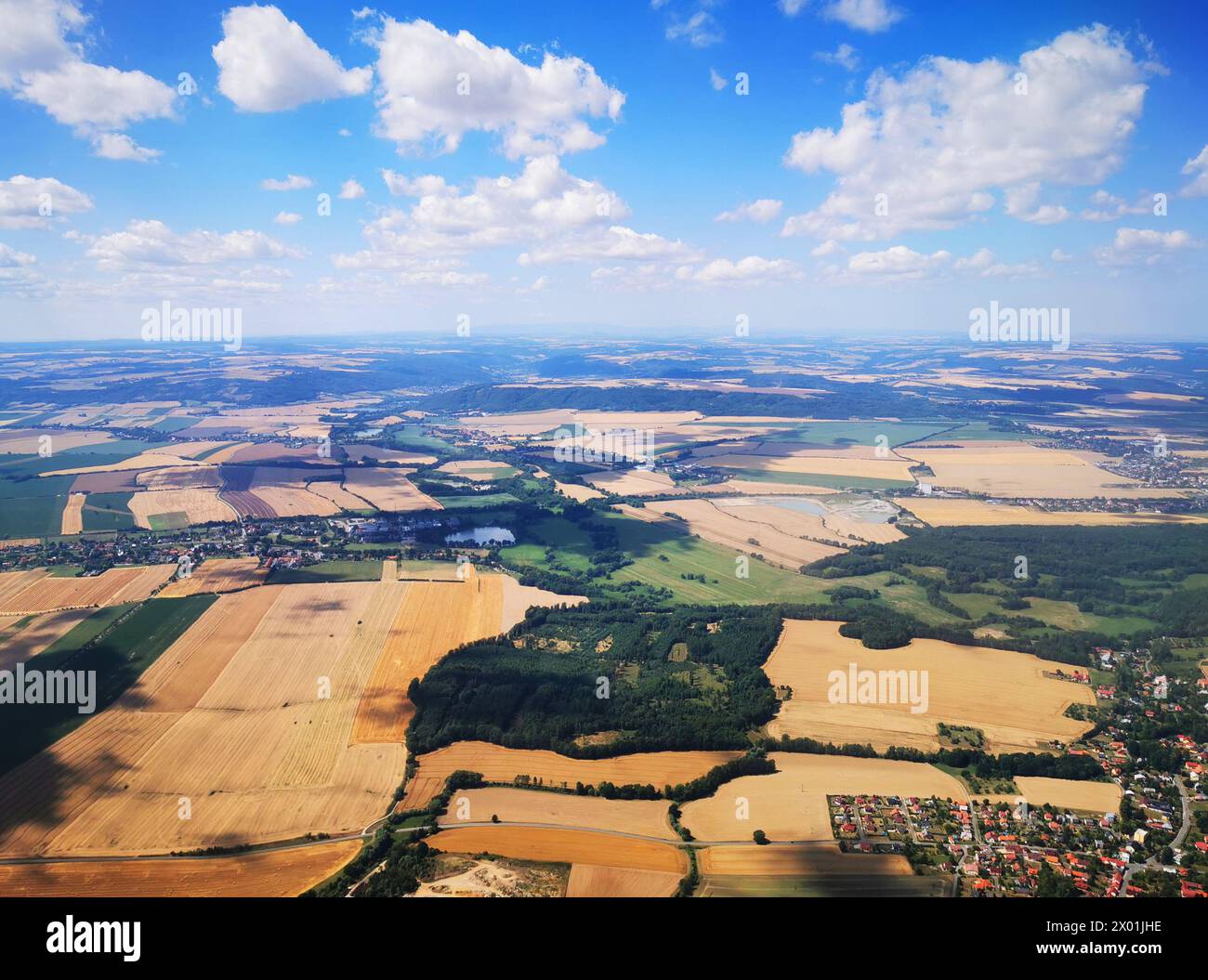 république tchèque vu du ciel comme beau paysage Banque D'Images