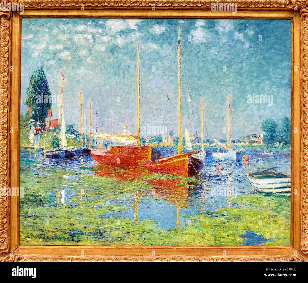 'Argenteuil', 1875, de Claude Monet, Musée de L'Orangerie, Tuileries, Paris, France Banque D'Images